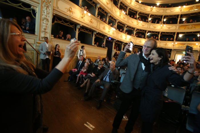 2017 - Teatro dei Rozzi 시상식에서 Ami Vitale, Randy Olson, Melissa Farlow | ©파비오 디 피에트로 2017 - Teatro dei Rozzi 시상식에서 Ami Vitale, Randy Olson, Melissa Farlow | ©파비오 디 피에트로